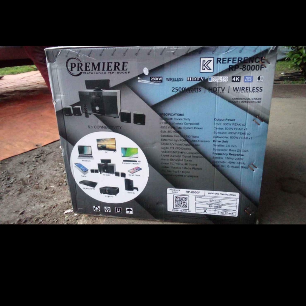 Premier reference Rp-8000f HDTV home theater system 2500 watts 4k